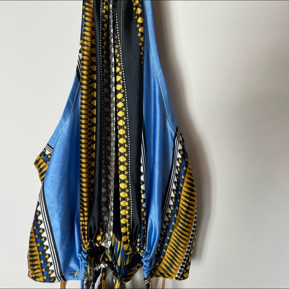 New Women's Blue & White Sleeveless Pleated Striped Maxi Dress Size Small - Picture 10 of 12